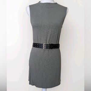 Anthropologie Dolan Fina Tie Tunic Top Green Sleeveless S Preppy Stretch